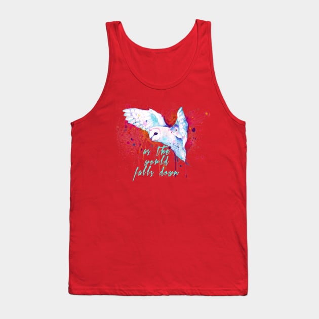 Rainbow Barn Owl (As The World Falls Down) Tank Top by LVBart